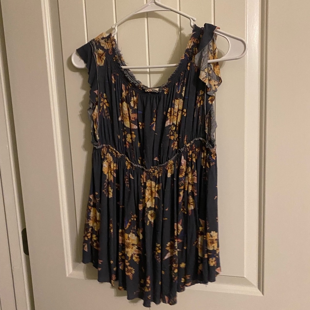 Free People Floral Blouse